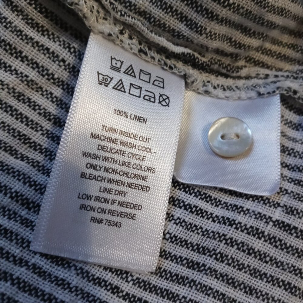 Sigrid Olsen Plus 100% Linen Button Down Shirt In… - image 8